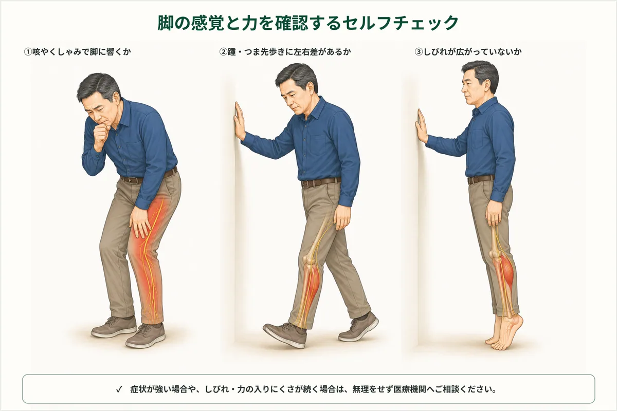 腰椎椎間板ヘルニアが気になるときに記録したい脚の変化