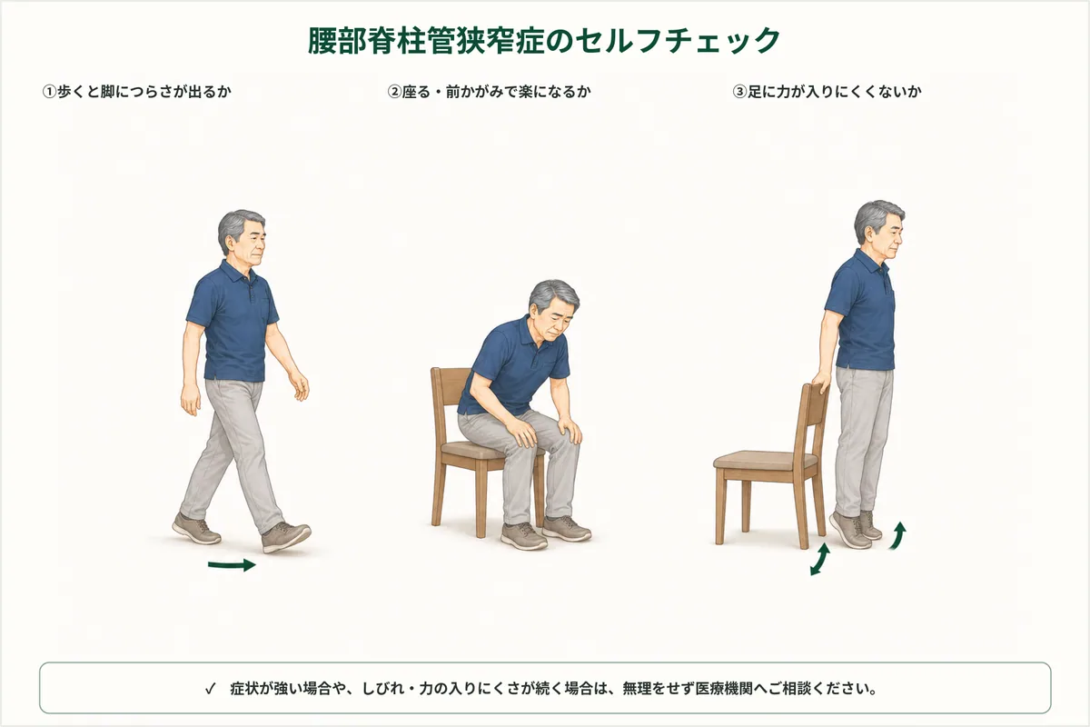 腰部脊柱管狭窄症が気になるときの歩行記録