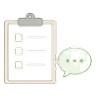 お悩みと生活動作を確認する問診票のイラスト